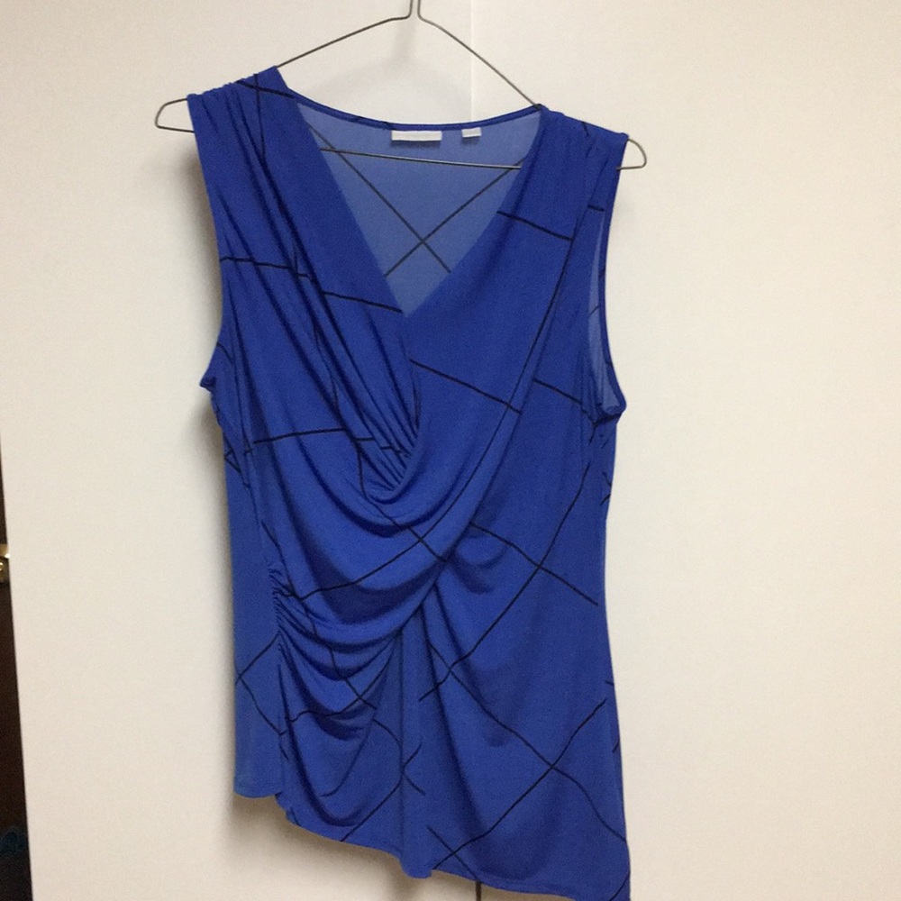 New York&Company Blue Blouse Large